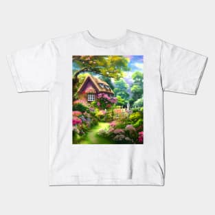 English Cottage Garden Kids T-Shirt